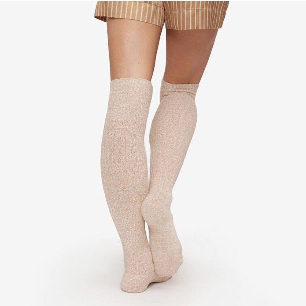 NWT Pudus Over-The-Knee Tan Sweater Socks Women’s 6-10 Cozy